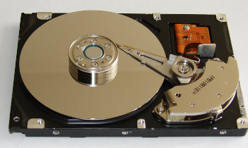 A photo of a hard-drive disk